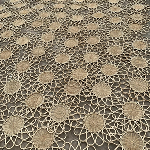 Set de table rustique en rotin |   Assiette de présentation artisanale pour la décoration de cuisine de style campagnard - Product Image 1