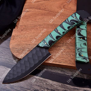 Juego de Cuchillos de Chef Profesionales de 5 Piezas, Hechos a Mano, con Hoja de Acero 12C27, Acabado Mate con Recubrimiento en Polvo, Funda de Cuero - Product Image 5