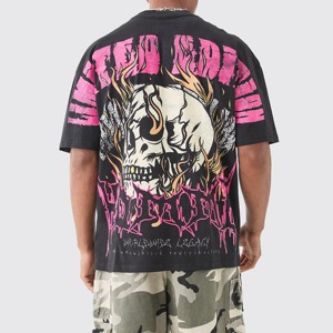 T-shirt surdimensionné personnalisé pour homme 2025, impression de logo, 100% coton, t-shirt grande taille, t-shirts amples, coupe ample - Product Image 5
