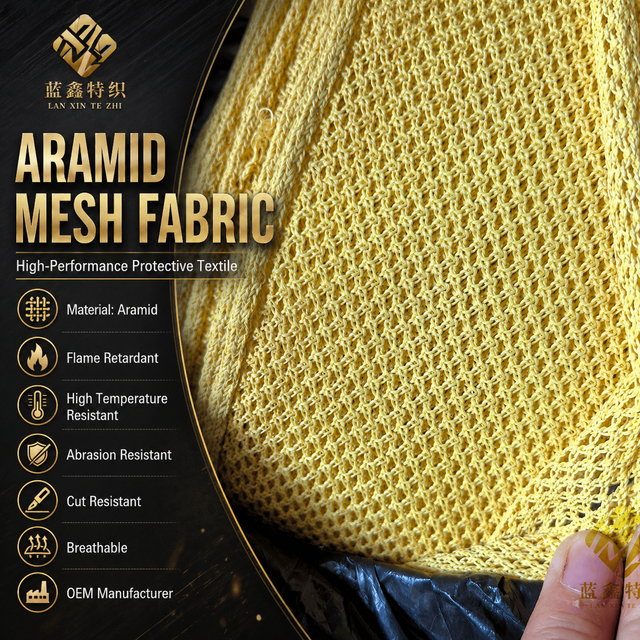 1000D 280g Flame Retardant High Strength Chemical-Resistant Stretch Aramid Mesh Fabric Industrial Firefighter Respirator Head