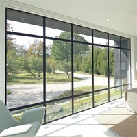 Grandes fenêtres fixes personnalisées pour résidences, vitrage Low-E, spécifications modernes, fournisseur d'or, fenêtres fixes en aluminium