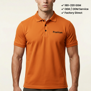 Chemises polo personnalisées en gros, coton uni, fabricant OEM - Product Image 1