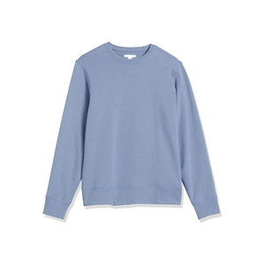 Sweat-shirt col rond jaune coupe classique en tricot unisexe style décontracté couleur unie manches longues pour homme en vente - Product Image 2