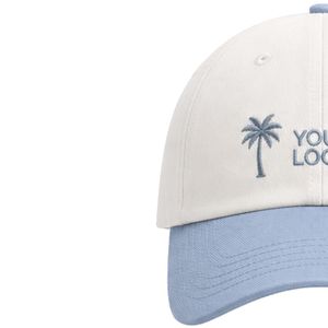 Gorra de Béisbol Bordada Personalizada en Blanco y Azul Bebé con Logotipo de Palmera, Ajustable, de Algodón, Unisex, OEM, ODM, Venta al Por Mayor de Fábrica - Product Image 3