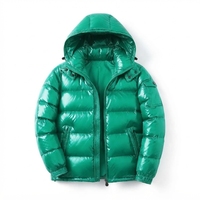 Blouson matelassé brillant à capuche pour homme – Manteau d'hiver tendance, chaud, résistant à l'eau, en nylon, personnalisable, décontracté, pour l'extérieur, vente en gros