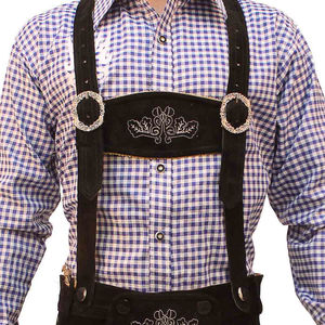 Lederhosen authentiques bavarois pour hommes, costume traditionnel allemand pour l'Oktoberfest - Product Image 3