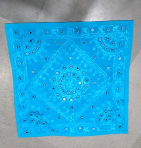 Custom Handmade Cotton Mirror Work <b>Cushion</b> <b>Cover</b> Embroidered Pillow <b>Cover</b> Manufacturer Private Label Wholesale And Export Orders - Product Image 3