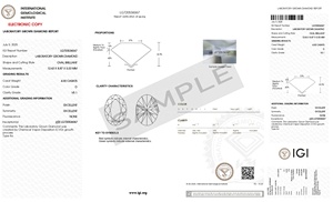 เพชรมาสเตอร์สปาร์คเคิล 4.00 กะรัต CVD เพชรเลี้ยงในห้องปฏิบัติการ รูปทรงวงรี รับรองโดย IGI สี D ความสะอาด VS1 สำหรับเครื่องประดับแฟชั่นชั้นสูง - Product Image 2