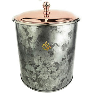 กระป๋องโลหะชุบสังกะสีสำหรับเก็บอาหารแห้ง ฝาปิดสนิท ผลิตจากทองแดงขัดเงา ตกแต่งสไตล์บ้านไร่สำหรับห้องครัว - Product Image 2