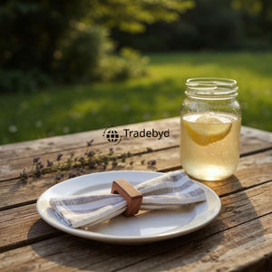 Anillo para Servilletas de Madera Premium Hecho a Mano, Decoración de Mesa de Comedor, Accesorios de Lujo para Mesa de Boda de Hotel por Tradebyd - Product Image 2