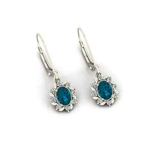Pendientes Colgantes de Topacio Azul Londres, Plata de Ley 925, Chapados en Oro Rosa de 14K, Joyería para Mujer, Regalo para Fiesta - Product Image 4