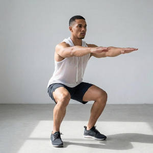 Débardeur de sport décontracté blanc sans manches à col rond pour homme RUN APPAREL 2026 – Respirant et ajusté, en maille, pour la musculation - Product Image 1