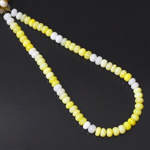 Natural Shaded <b>Candy</b> Yellow Opal Smooth Rondelle Beads 7-8mm Opal Loose Gemstone Beads For Jewelry Making DIY Bracelet <b>Necklace</b> - Product Image 2