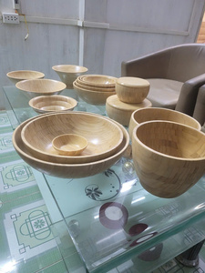 BEST SELLER Bol en bois de bambou écologique et durable, empilable, pour salade, fruits, collations, fêtes, utilisation en cuisine - Product Image 2