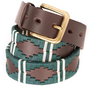 Ceinture Polo en Cuir Véritable Personnalisée pour Hommes, Ceinture Gaucho en Cuir Brodé à la Main, Fournisseur Direct en Gros de Sacs et Étuis LPB-0074 - Product Image 2