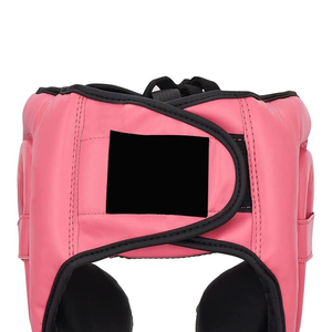Protector de Cabeza de Boxeo Ajustable de Cuero PU Rosa con Cierre de Velcro para Adultos Unisex Verde con Ribete Dorado Equipo de Protección - Product Image 5