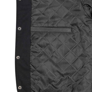 OEM Custom High Quality Navy Chenille Embroidery Leather Sleeves Bomber Letterman Varsity <b>Jacket</b> for <b>Men</b> - Product Image 5