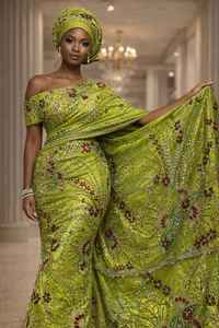 Exclusivo Wrapper Africano de Lino George con Bordado y Mangas Largas para Ocasiones Especiales (ODM) - Product Image 5