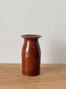 Jarrón de Cerámica Rústico Marrón Glaseado con Borde Clásico Acampanado, Acabado Duradero y Toque Atemporal para un Estilo Hogareño Acogedor - Product Image 2