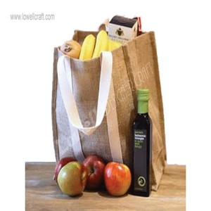 HEAVY LOAD JUTE Shopping <b>Bag</b> with Logo Cheap Custom Printed Recyclable Fabric Pink White Blue Customized Tote Style - Product Image 3