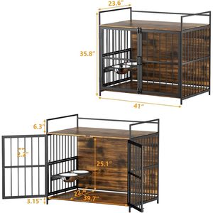 Gabbia per Cani Super Resistente da Interno, 41 Pollici, per Cani di Taglia Grande, Mobili e Casette per Animali Domestici - Product Image 2