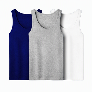 เสื้อกล้ามผู้ชายผ้าฝ้ายสำหรับฤดูร้อน เสื้อยืดกีฬา 100% ผ้าฝ้าย เสื้อซับในไร้แขนสำหรับวัยกลางคนและผู้สูงอายุ - Product Image 5