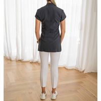 Tunique unisexe respirante en polyester, coton et élasthanne, avec logo personnalisé, de haute qualité, pour le secteur de la beauté, des salons de massage thaïlandais et les professionnels.