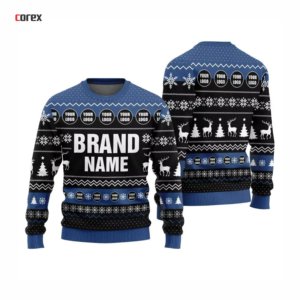 Suéter Navideño Personalizado para Hombre Corex, Impresión Digital, Transpirable, 100% Algodón, Cuello Redondo, Tejido de Punto - Product Image 5