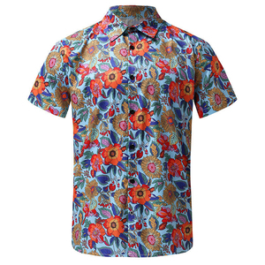 เสื้อเชิ้ตแขนสั้นผู้ชาย ผ้าคอตตอนถักเนื้อนุ่ม ระบายอากาศดี น้ำหนัก 320 กรัม ปกคอเสื้อพับได้ ติดกระดุมแบบปกปิด เหมาะสำหรับใส่ลำลองในฤดูร้อน - Product Image 6