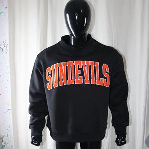 SUNDEVILS BLACK Sweat-shirt à col montant 100% ORANGE Broderie appliquée Sweat-shirt à col large URBAN PRODUCTIONS - Product Image 1
