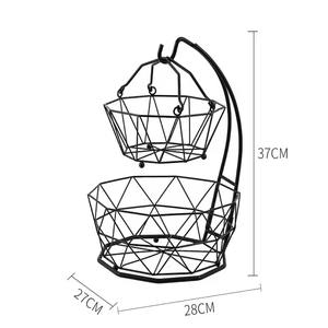 Excelentes cestas metálicas para frutas, aptas para uso en interiores y exteriores, con una estructura ligera que facilita el manejo sin esfuerzo. - Product Image 6