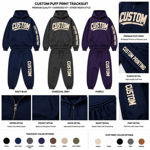 Custom French Terry Men's Tracksuit Oversized Drop Shoulder <b>Full</b> <b>Zip</b> <b>Hoodie</b> And Matching Jogger Two Piece Set For Men - Product Image 4
