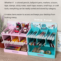 Organisateur de bureau rectangulaire en bois laqué vintage personnalisé, boîte de rangement à compartiment unique, porte-accessoires multifonctionnel