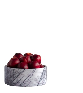 Bol à fruits en marbre de concepteur de luxe Dernière conception Décoration de mariage Meilleur bol à fruits en marbre de forme ronde à vendre - Product Image 1