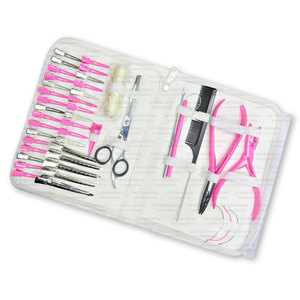 Kit Profesional de Alicates para Extensiones de Cabello de Acero Inoxidable de Grado Quirúrgico, Juego de Herramientas con Anillos Micro, Estuche para Uso Comercial - Product Image 1