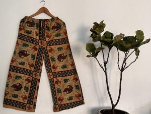 <b>Women's</b> 100% Cotton Pyjama Breathable Stone Wash Palazzo Pants Woven Home Use Fashion <b>Sleepwear</b> for Spring Summer - Product Image 5