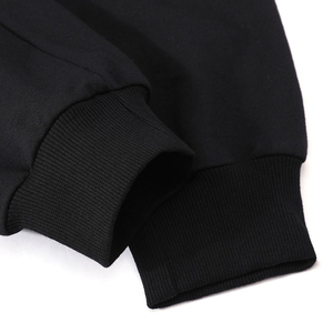 Unisex Black Hooded Sweatshirt And Joggers Set Solid Color Casual Tracksuit Full Sleeve Drawstring <b>Pants</b> Autumn Wear - Product Image 4