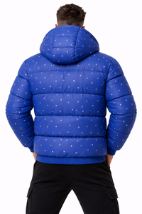 Chaqueta Acolchada Azul con Capucha para Hombre de Alta Calidad, Abrigo de Invierno Ligero, Ropa Casual de Calle, Prenda Exterior Cálida, Venta al Por Mayor - Product Image 2