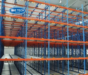 Vietnam Industrial Carton Flow <b>Racking</b> Cold Rolled Steel Frame Smooth Gravity Roller Track FIFO for Automotive Parts Storage - Product Image 4