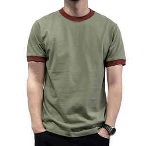Camiseta de Hombre al por Mayor de Alta Calidad con Diseño Personalizado, 100% Algodón, Impresión Ringer, Tallas Grandes, Camiseta para Hombre - Product Image 2