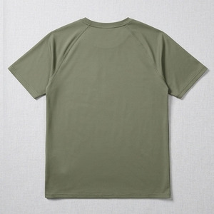 เสื้อยืดแขนแร็กแลนผู้ชาย พิมพ์โลโก้ได้ ผลิตจากโพลีเอสเตอร์ สำหรับออกกำลังกาย ฟิตเนส วิ่ง และเล่นกีฬา ขายส่งจำนวนมาก - Product Image 4