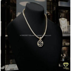 Collar con colgante de escritura personalizada en plata 925 Moissanite Diamond GIA certificado estilo Hip Hop chapado en rodio - Product Image 5