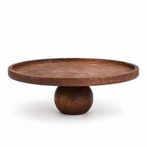 Support à gâteau élégant et solide en bois, support à gâteau rond unique, support à dessert de luxe pour mariage et fête, décoration pour la maison - Product Image 2