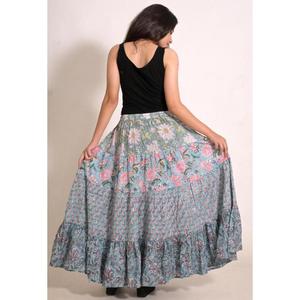 Indian Cotton <b>Patchwork</b> Printed Long Maxi <b>Skirt</b> Handmade Bohemian Festival <b>Skirt</b> Gift for Her - Product Image 5