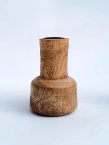Ensemble de 3 porte-bougies en bois, style rustique, décoration de mariage et de maison - Product Image 2