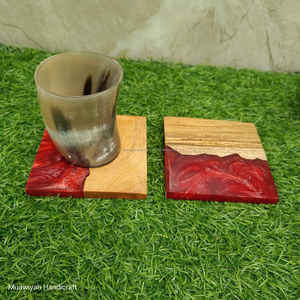 Walnut <b>Coaster</b> Best Quality Wood And Resin <b>Coaster</b> With Customize Color And Size Tea Coffee <b>Glass</b> <b>Coaster</b> for Home Office Use - Product Image 2