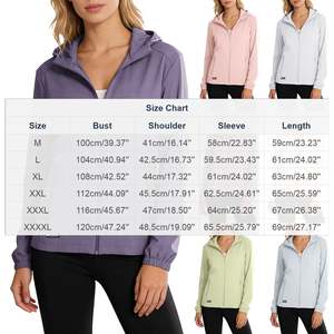 Chaqueta Cortavientos de Poliéster con Capucha para Mujer, Impresa por Sublimación Personalizada, Ropa Deportiva de Invierno OEM - Product Image 6