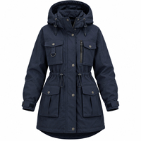 Veste d'hiver longue pour femme avec capuche, manteau chaud rembourré en coton, veste de sport décontractée grande taille