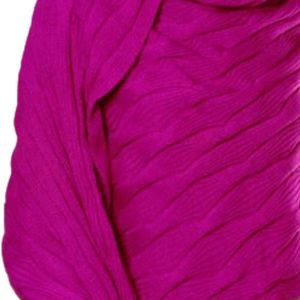 Pink Cable Knit <b>Wrap</b> Shawl Soft Warm Fashion Scarf Women Casual Winter Shoulder Cover Elegant Cozy Outerwear Accessory - Product Image 4