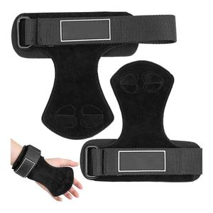 Black Weightlifting <b>Wrist</b> <b>Wraps</b> <b>Gym</b> <b>Wrist</b> Straps Leather Lifting Support for Strength Training - Product Image 1